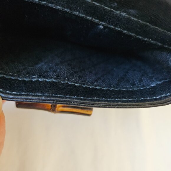 EUC Gucci Bamboo Backpack Leather Mini Black - Picture 8 of 13